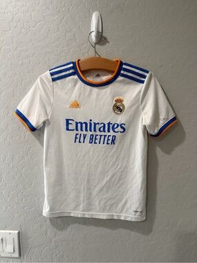 Adidas Real Madrid FC Football Soccer Jersey Youth Medium Bin 2